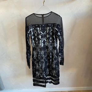 Tadashi Shoji Contour Panel Lace Cocktail Dress